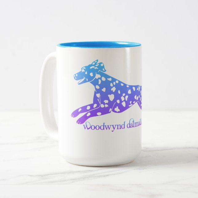 Dalmatinerkaffee-Tasse Zweifarbige Tasse (Vorderseite Links)
