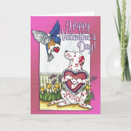 Dalmatineru. Drosselvalentine-Karte Feiertagskarte