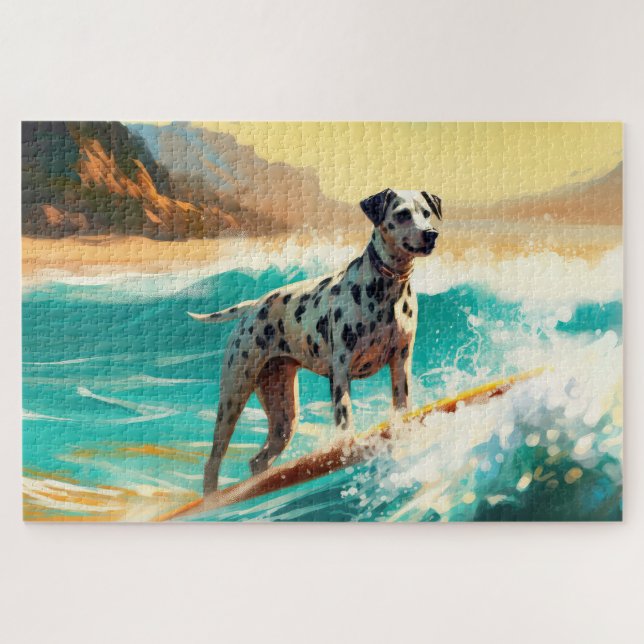 Dalmatinische Strand-Surfing-Malerei (Horizontal)