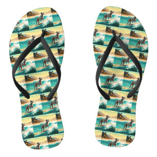 Dalmatinische Strand-Surfing-Malerei Flip Flops