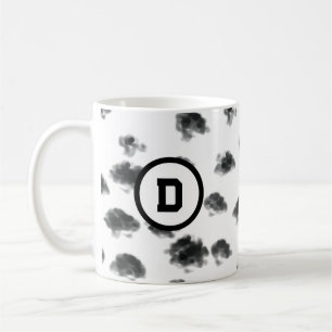 dalmatinischer Schwarz-Weiß-Ausdruck Kaffeetasse