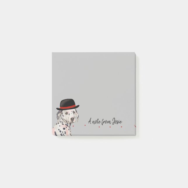 Dalmation avec peinture Casquette Post-it® Notes (Devant)