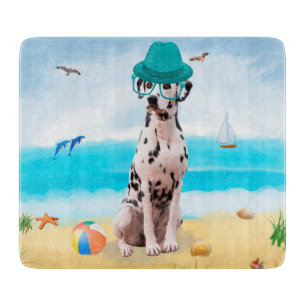 Dalmation Dog on Beach Schneidebrett