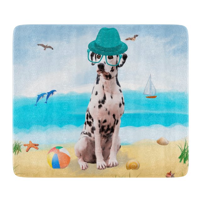 Dalmation Dog on Beach Schneidebrett (Vorderseite)