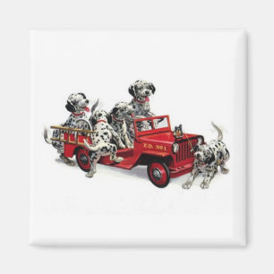 Dalmations Feuerwehrleute Magnet