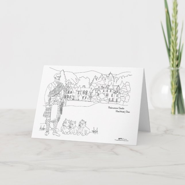 Dalmunzie Castle Karte (Vorderseite)