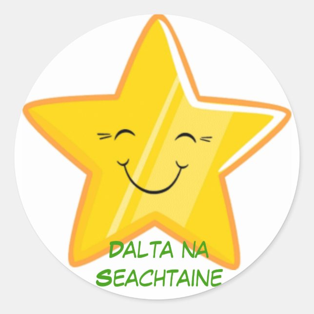 Dalta na Seachtaine = Student der Woche Runder Aufkleber (Vorderseite)