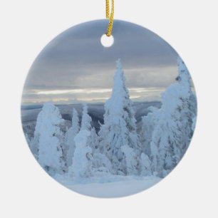Dalton Highway Schnee-Weihnachtsschmuck Keramik Ornament