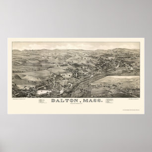 Dalton, MA Panoramic Map - 1884 Poster