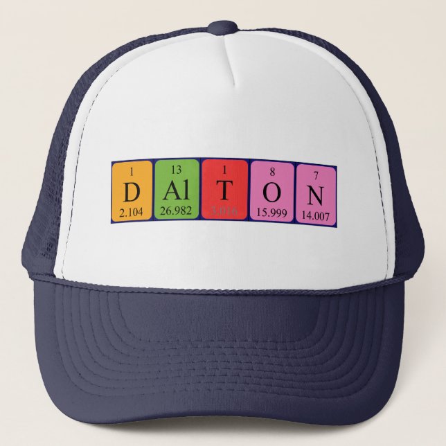 Dalton Periodischer Tabellenname Truckerkappe (Vorderseite)