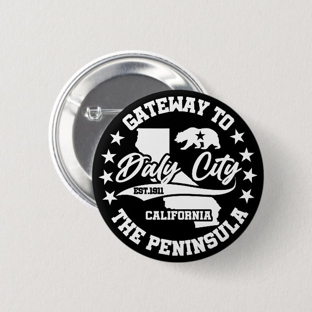 Daly City, Kalifornien Button (Vorne & Hinten)