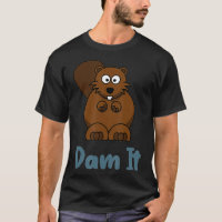 Dam It Funny Beaver Animal Puff