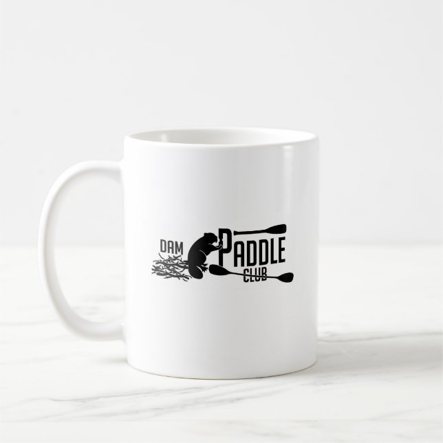 Dam Paddle Club Beaver Logo 11oz tasse de café (Gauche)