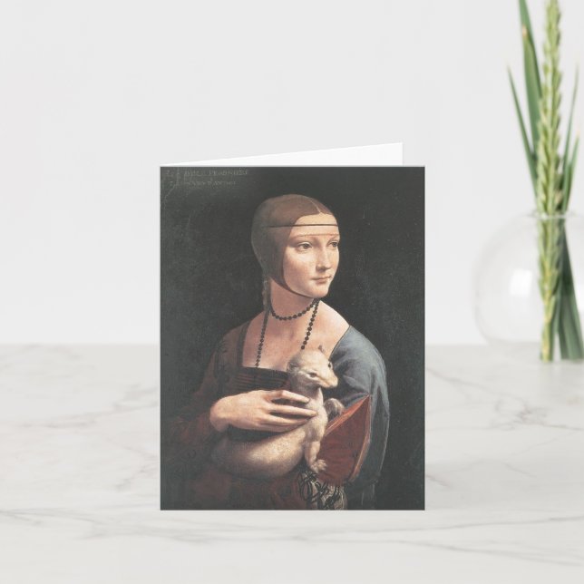 Damabetrug ermellino Da Vinci-schöne Kunst Karte (Vorderseite)
