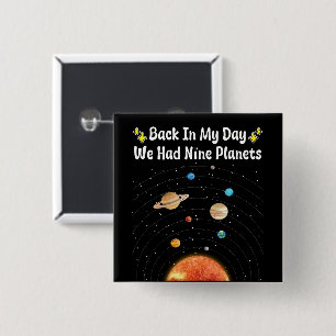 Damals hatten wir neun Planeten, die die Astronomi Button