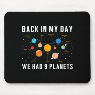 Damals hatten wir neun Planeten Weltraumforschung Mousepad
