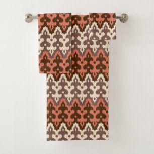 Damas Ikat marocaine, Brown, Taupe et rouille