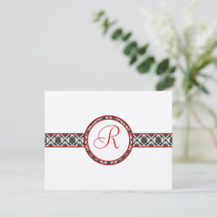 Damas Noir sur le blanc rouge Trim Mariage réponse