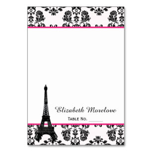 Damas rose Chaud Tour Eiffel Tente Cartes de Place