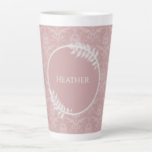 Damas rose élégant Personnalisé Latte Mug