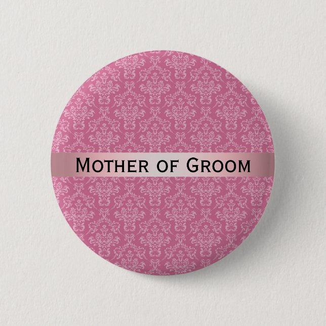 Damas rose et blanc avec Badge Mère de la chambre (Devant)