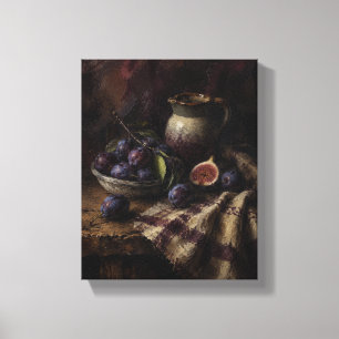 Damas-Suppe Moody-Pflaume-Stillleben-Leinwanddruck Leinwanddruck