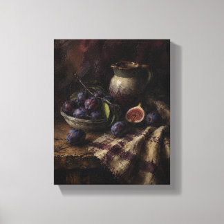 Damas-Suppe Moody-Pflaume-Stillleben-Leinwanddruck Leinwanddruck