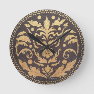 Damascene Wall Clock Runde Wanduhr