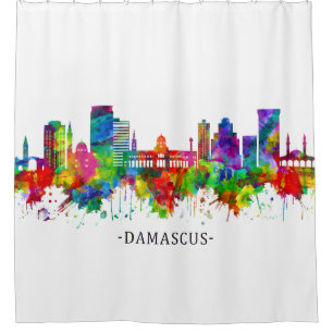 Damascus Syria Skyline Duschvorhang
