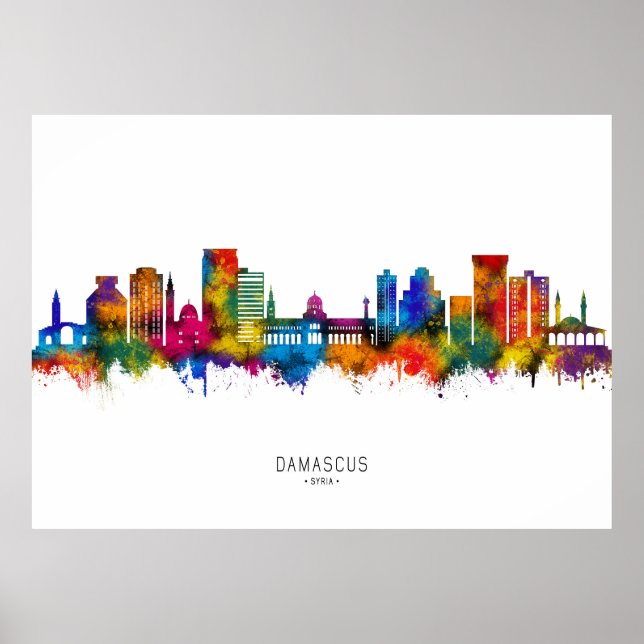 Damascus Syria Skyline Poster (Vorne)