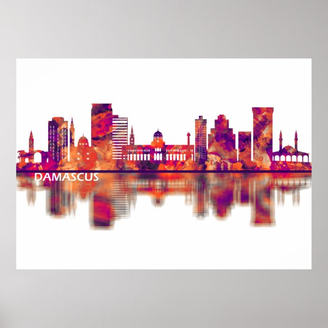 Damascus Syria Skyline Poster (Vorne)