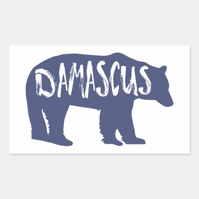 Damascus Virginia Bear Rechteckiger Aufkleber (Vorderseite)