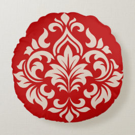 Damasdesign Rundes Kissen