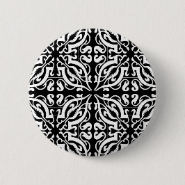 Damask 1 (schwarz und weiß) button