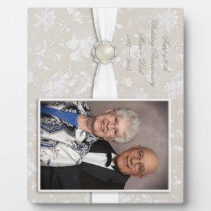 Damask 30. Hochzeitstag Foto Plaque Fotoplatte