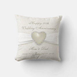 Damask 30. Wedding Anniversary Throw Kissen