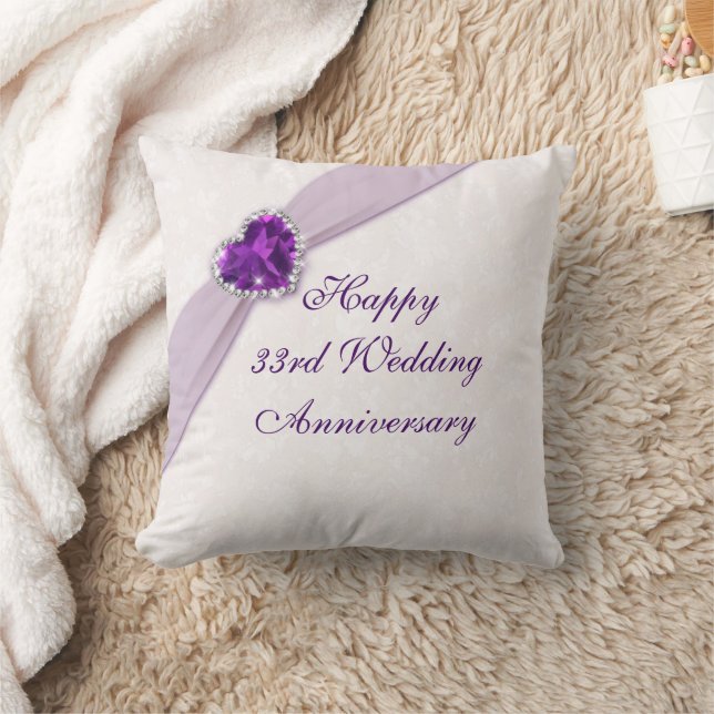 Damask 33. Wedding Anniversary Throw Kissen (Decke)