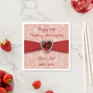 Damask 40. Hochzeitspapier Napkins Serviette