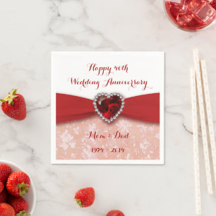 Damask 40. Hochzeitspapier Napkins Serviette