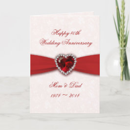 Damask 40. Hochzeitsszenario Karte