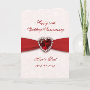 Damask 40. Hochzeitsszenario Karte