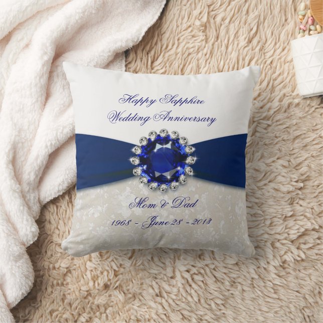 Damask 45. Hochzeit-Jubiläum-Kissen Kissen (Decke)