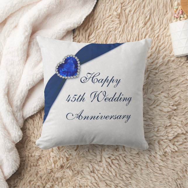 Damask 45. Hochzeit-Jubiläum-Kissen Kissen (Decke)