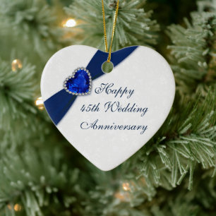 Damask 45e anniversaire de Mariage Ornement cardia
