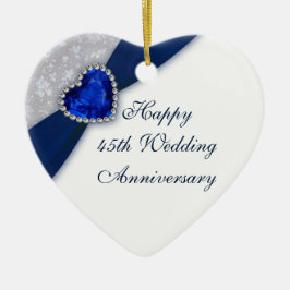 Damask 45e anniversaire de Mariage Ornement cardia