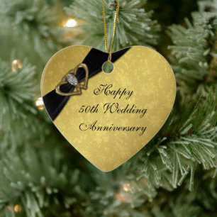 Damask 50e anniversaire de Mariage Ornement cardia