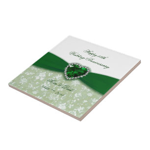 Damask 55. Hochzeitstag Fliese