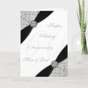 Damask 60. Hochzeitstag Grußkarte Karte