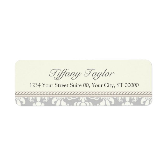 Damask Address Label 3/4" x 2 1/4" " (Vorne)