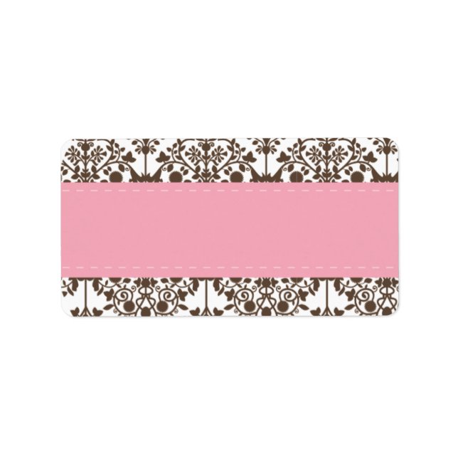 Damask Address Label Adressaufkleber (Vorne)